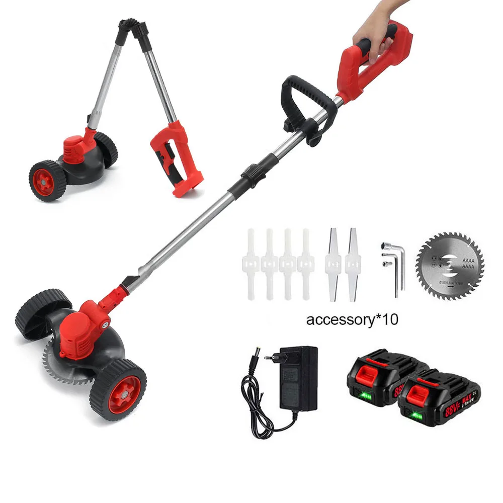 

2500 Вт Многофункциональная складная электрическая газонокосилка 20000 об/мин Беспроводной домашний триммер для травы Садовые инструменты для Makita 18 В Батарея