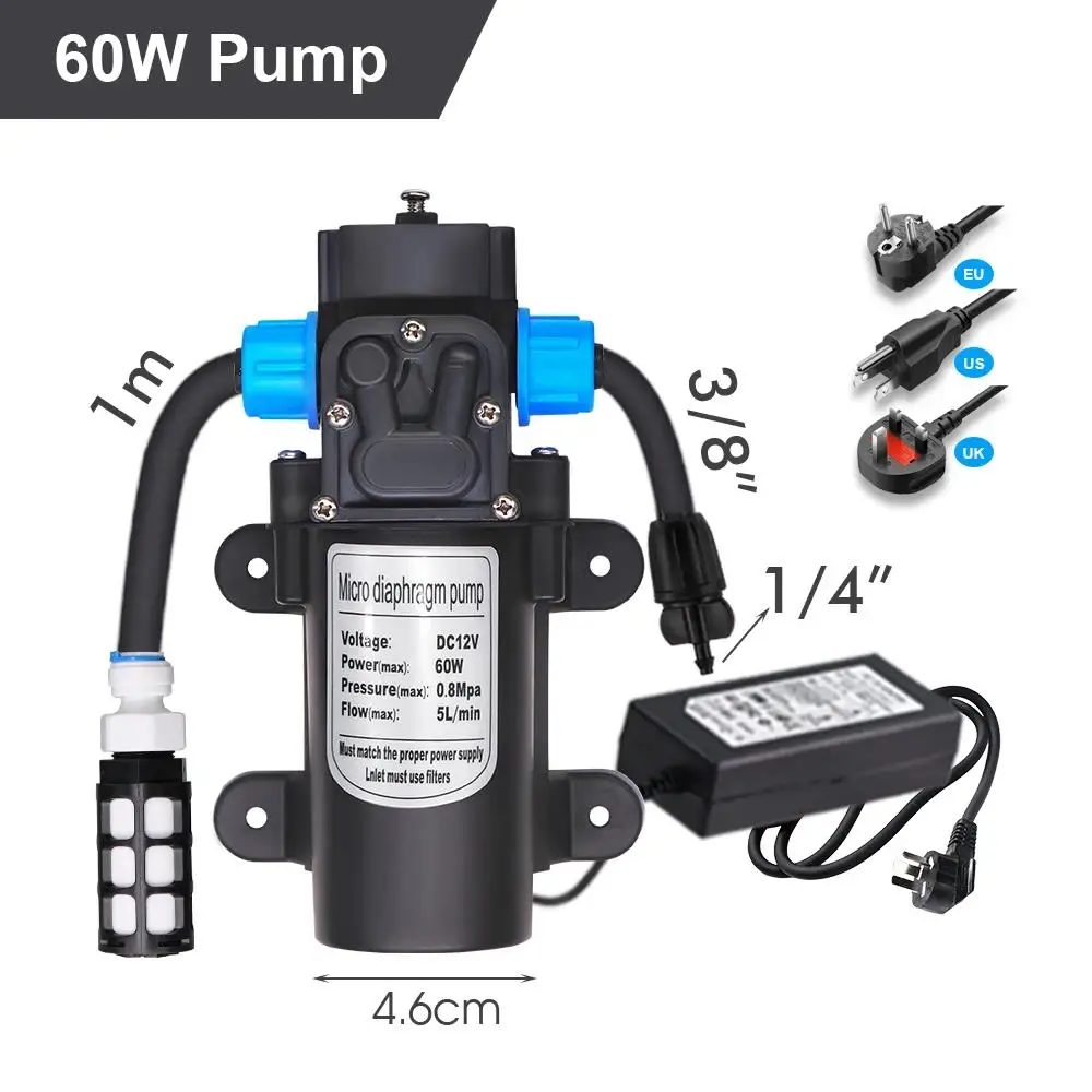 Imagem -06 - Jardim Self-priming Bomba Temporizador Mistsing Irrigação Kit para Estufa Mangueira Pulverizador Bico Equipamento Automático 60w 4