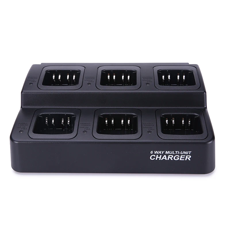 Customizable  Replaceable slot type 6 way multi unit charger for walkie talkie battery Intelligent six way charging