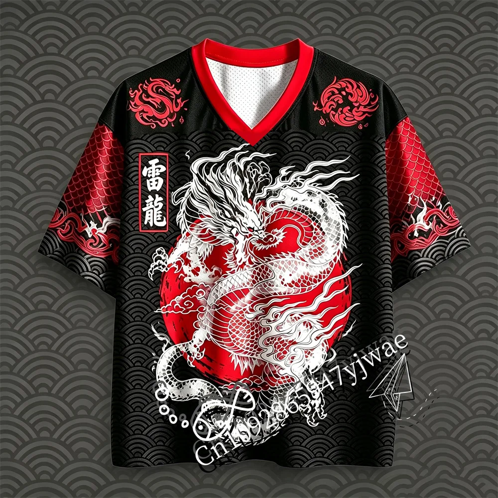 Cyber Dragon Midnight Frost Dragon Football Jersey Shirts 3D Printed Streetwear Fashion Short Sleeved Summer Men Women T-Shirts