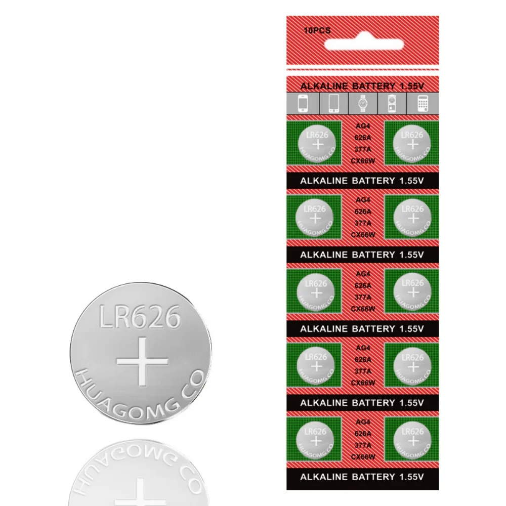 AG4 377 SR626SW 1.5V Alkaline Button Coin Battery 5-10PCS 376 177 LR66 LR626 626A for Watch Clock Toys