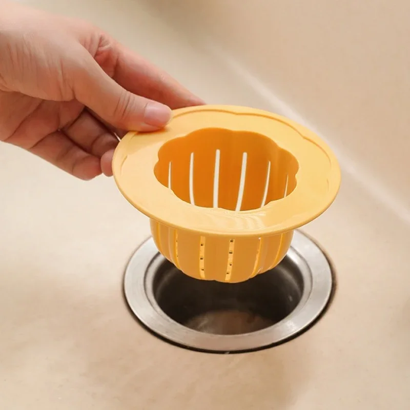 

Pumpkin Shape Kitchen Sink Drain Strainer Creative Plastics Stopper Garbage Filter Drain Basket Accessories Kitchen Sink Filter