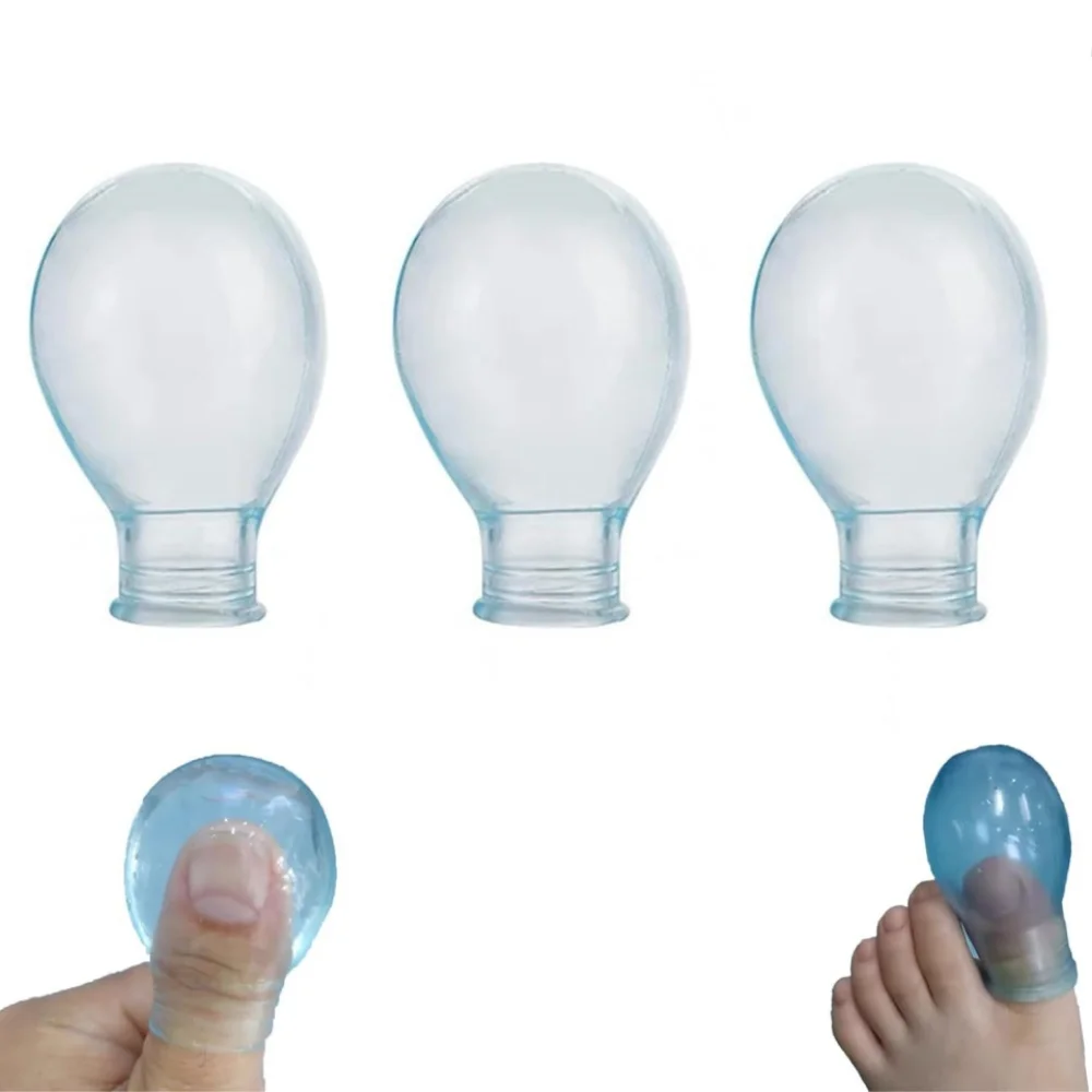 3Pcs Finger Protectors Toe Cover for Pedicures Bathing Manicures Nail Care Reusable Soaking Sleeves for Blister Calluse Pressure