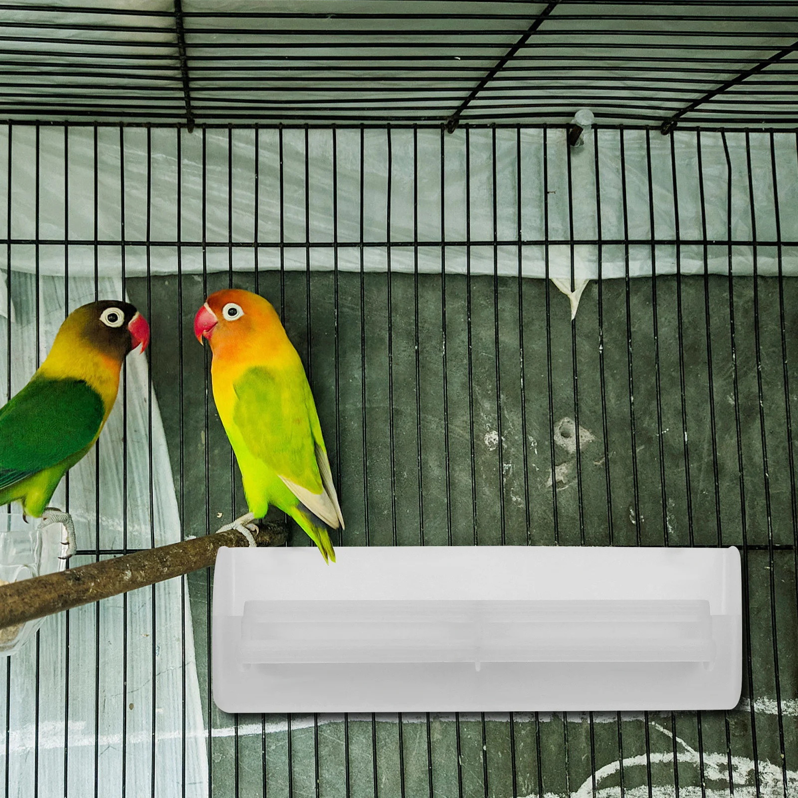 

2 Pieces Automatic Bird Feeder Hanging Outdoor Anti Splash Bird Food Tray for Wet Dry Food Parrot Feeder Garden Use