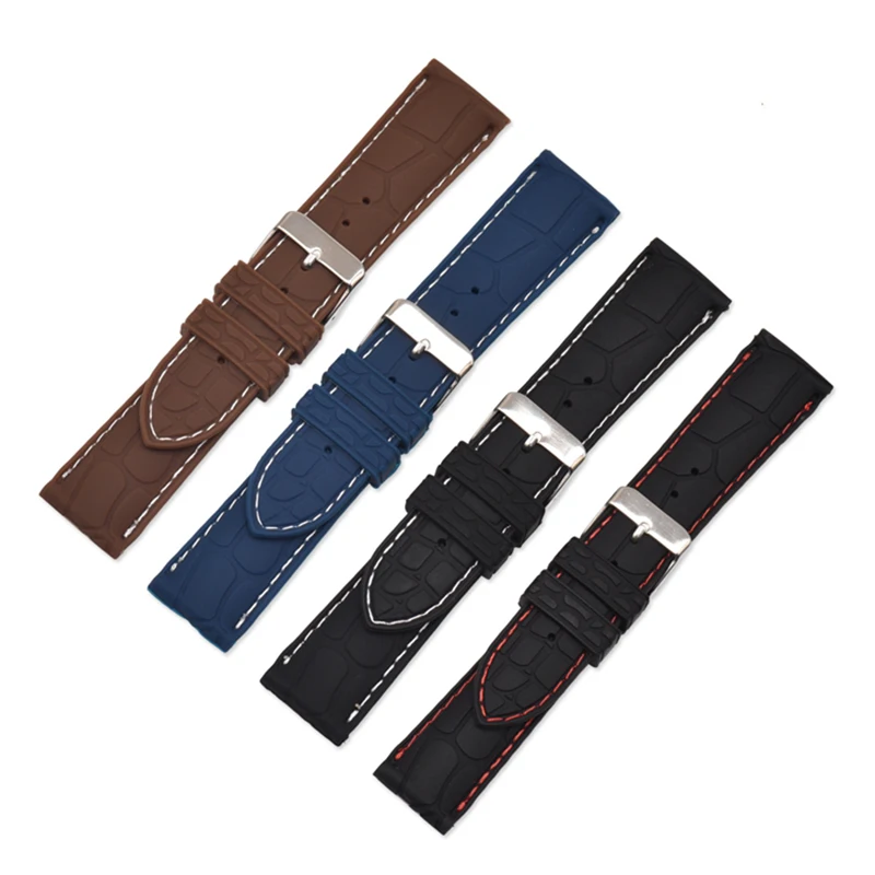 Pulseira de silicone ECO-Friendly, pulseira relógio constante, acessórios de substituição, adequado para Montblasa, FIYTA Freencque, 20mm, 22mm