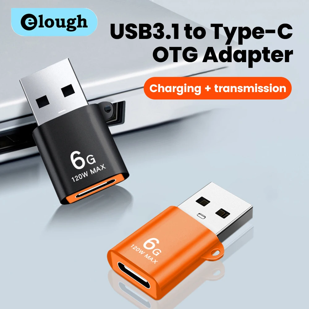 Elough USB 3.1 Male to Type C Female Adapter Fast Charging USB Converter Connector For iPhone Huawei Xiaomi Samsung