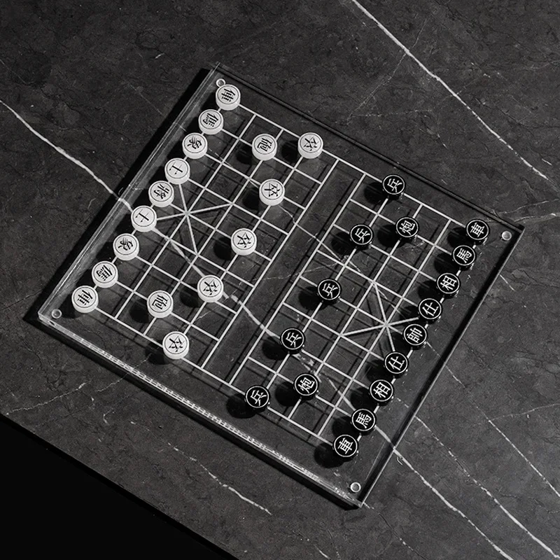 Kreative schwarz-weiße Schachfiguren im nationalen Stil, chinesische Schachornamente, Büro-Teestube für das Wohnzimmer