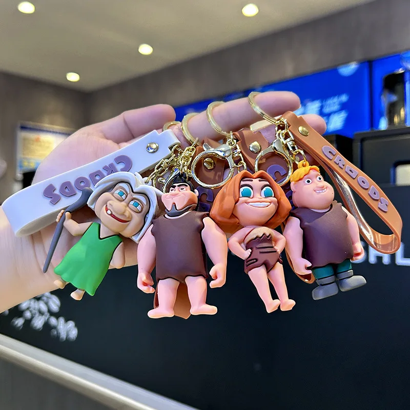 Flintstones keychain pendant doll key chain cute cartoon car pendant love