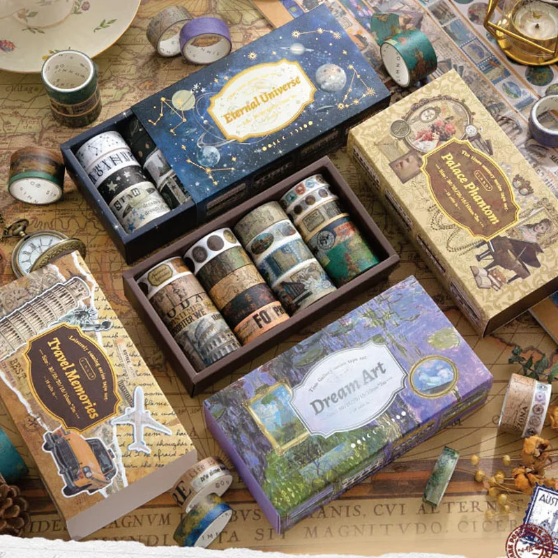 Mr.Paper 4 Gaya 18 Gulungan/Kotak Retro Washi Tape Scrapbooking Perlengkapan Washi Tape Set Vintage Cinta Adhesiva Decorativa Jurnal