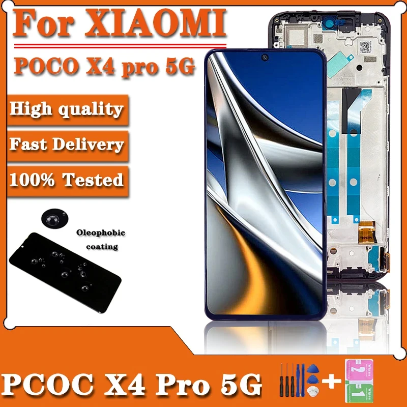 6.67 \'\'wyświetlacz dla Xiaomi Poco X4 Pro 5G 2201116PG wyświetlacz LCD ramka Panel dotykowy Digitizer Xiaomi Redmi Note 11E Pro LCD