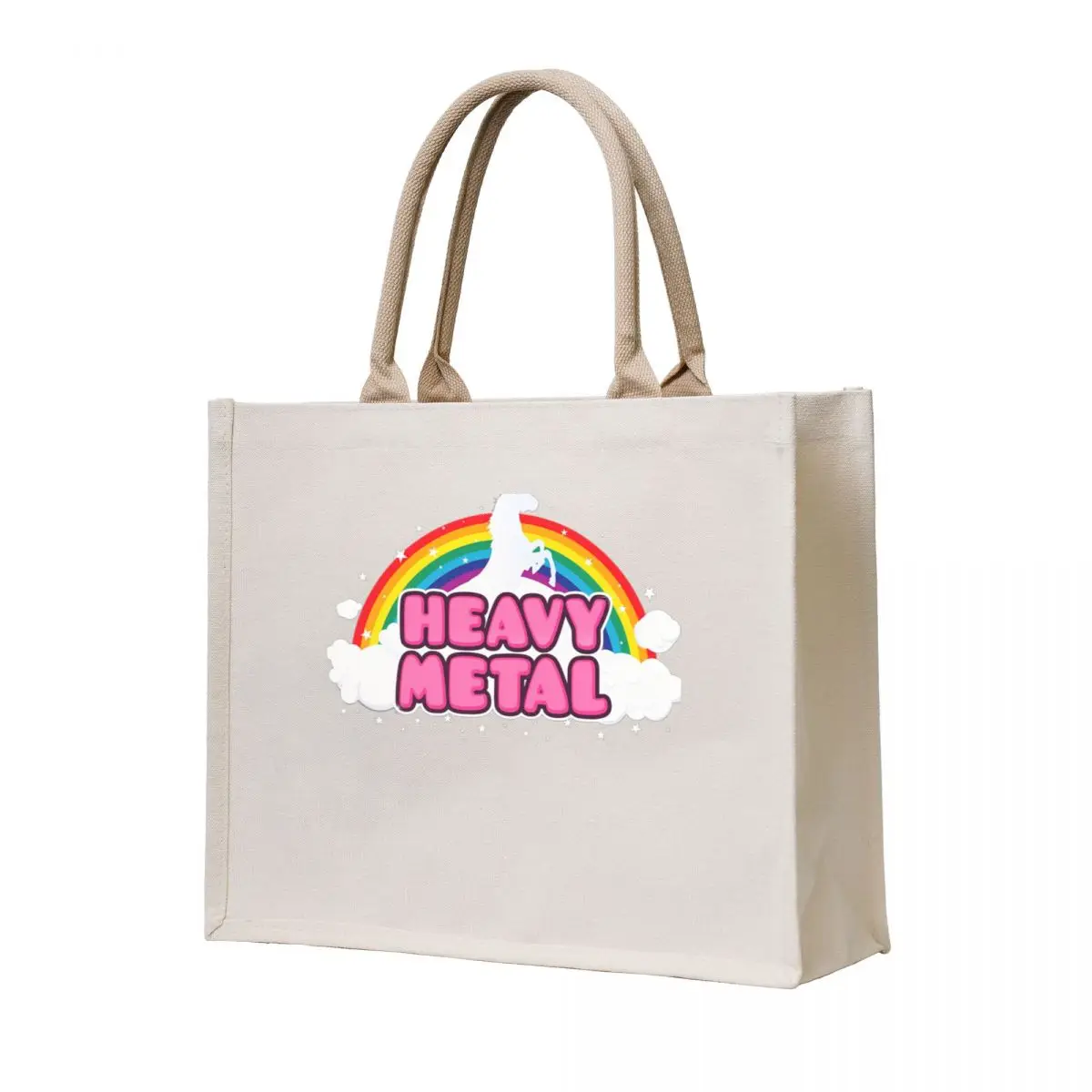 

Heavy Metal Unicor Tote Bag tote bag woman reusable shopping bag custom canvas shopping logo