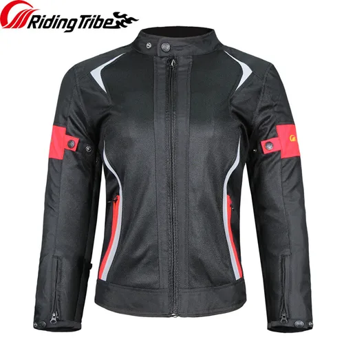 Chaqueta de motocicleta para mujer y niña, abrigo de armadura de moto transpirable de verano con 5 uds de almohadillas protectoras y forro impermeable JK-52