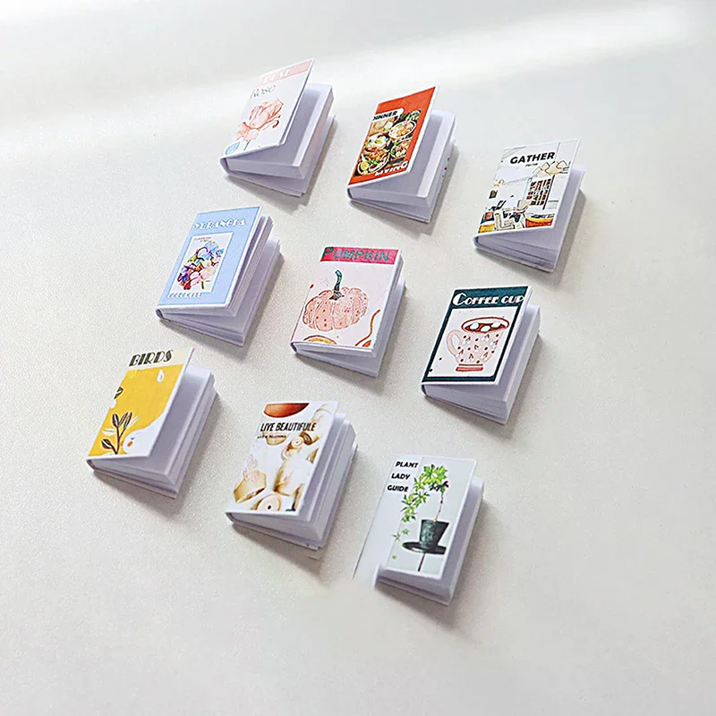 Livres miniatures pour maison de poupée, 5 pièces, modèle de maison de poupée, décoration de salle d'étude, accessoires de Micro scène, jouets de jeu de simulation