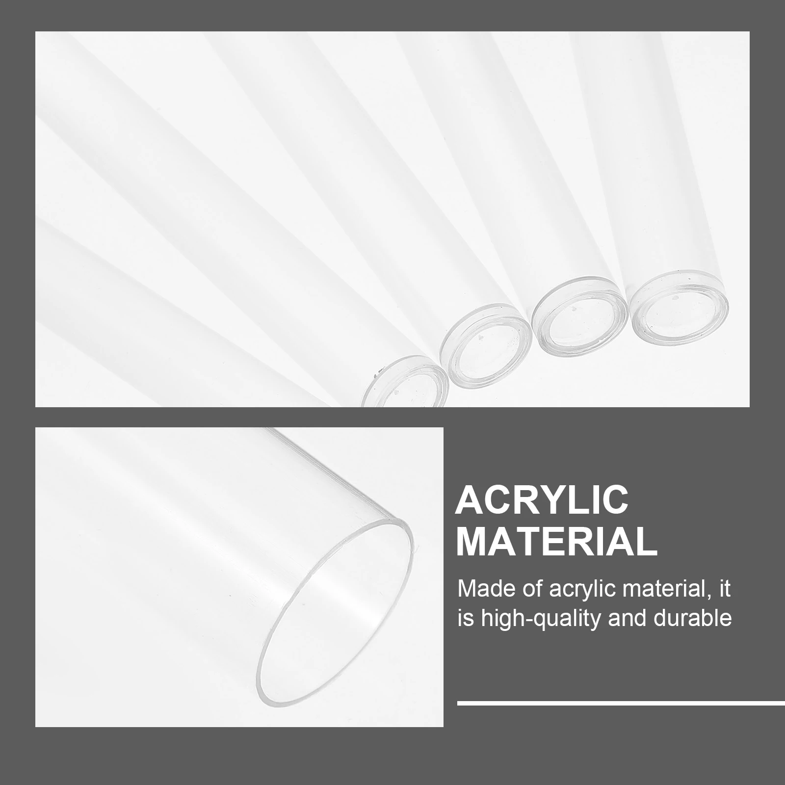 

6Pcs Incense Stick Storage Tube Clear Acrylic Cylinder Container for Holding Sticks Aroma Fragrance Portable Organizer with Lid