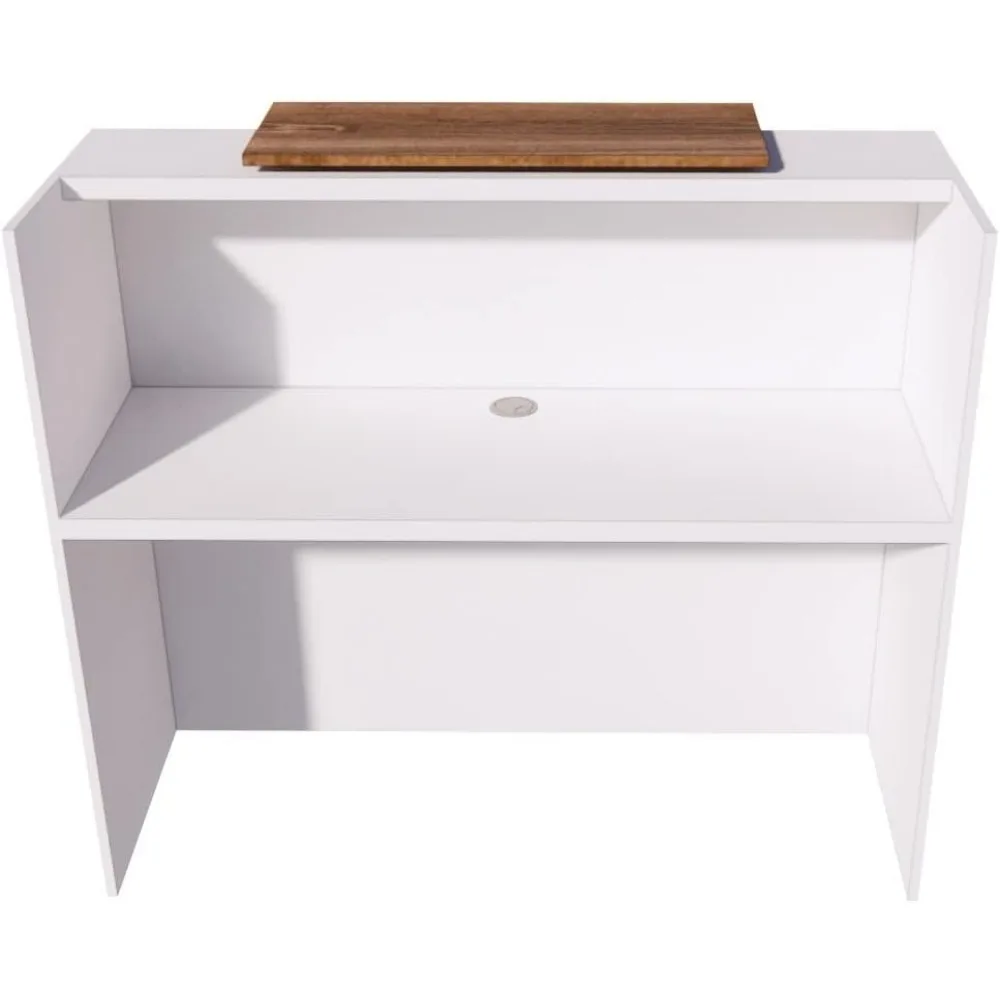 ICN 53 Inch Contemporary Reception Desk | Multifunctional Modern,Transaction Countertop, Laminate Desktop, Standing Front Table
