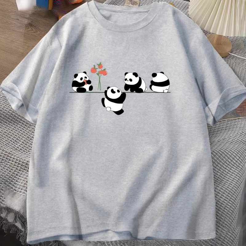 

Забавная милая футболка с принтом панды для женщин и мужчин, модные футболки в стиле хип-хоп в стиле Харадзюку, повседневные топы с короткими рукавами