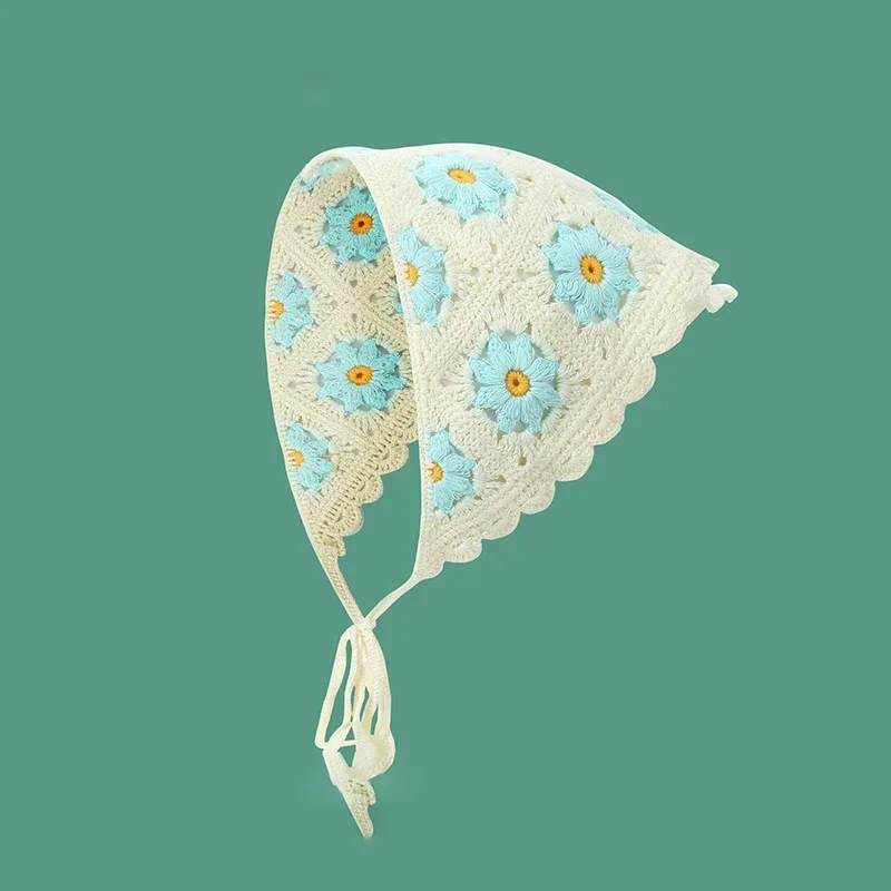 عصابة رأس أنيقة محبوكة على شكل مثلث للنساء، إكسسوار شعر بنمط متعدد الاستخدامات على شكل فراولة