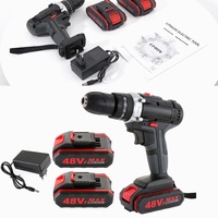 48VF Cordless Electric Drill Impact Drill Screwdriver Lithium Battery Cordless Drill Wrench Wireless Electric Drill Set