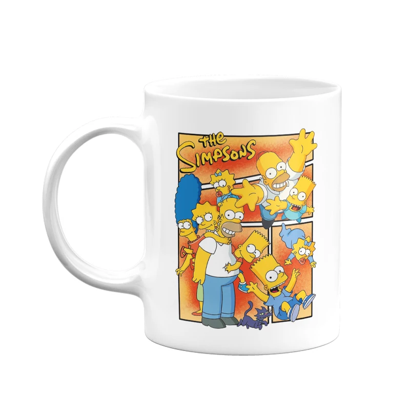 The Simpsons Tazze in ceramica Divertenti tazze da caffè Simpson Tazza da tè al latte creativa Tazza da colazione con farina d'avena per cartoni animati Bicchieri Regalo di compleanno
