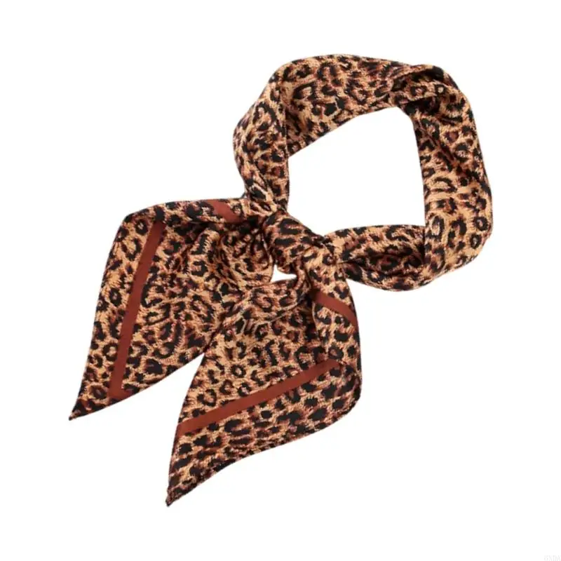 Animal Print Square Scarf, Smooth Fabric Neckerchief for Styling 6XDA