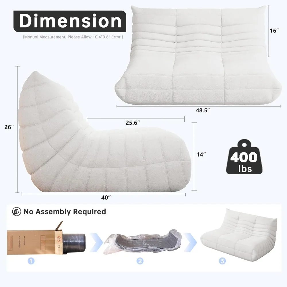 كراسي بين باج للبالغين، كرسي القراءة بين باج، أريكة إسفنجية الذاكرة، كرسي أرضي مادة تيدي ناعمة، كراسي مريح للقراءة #2