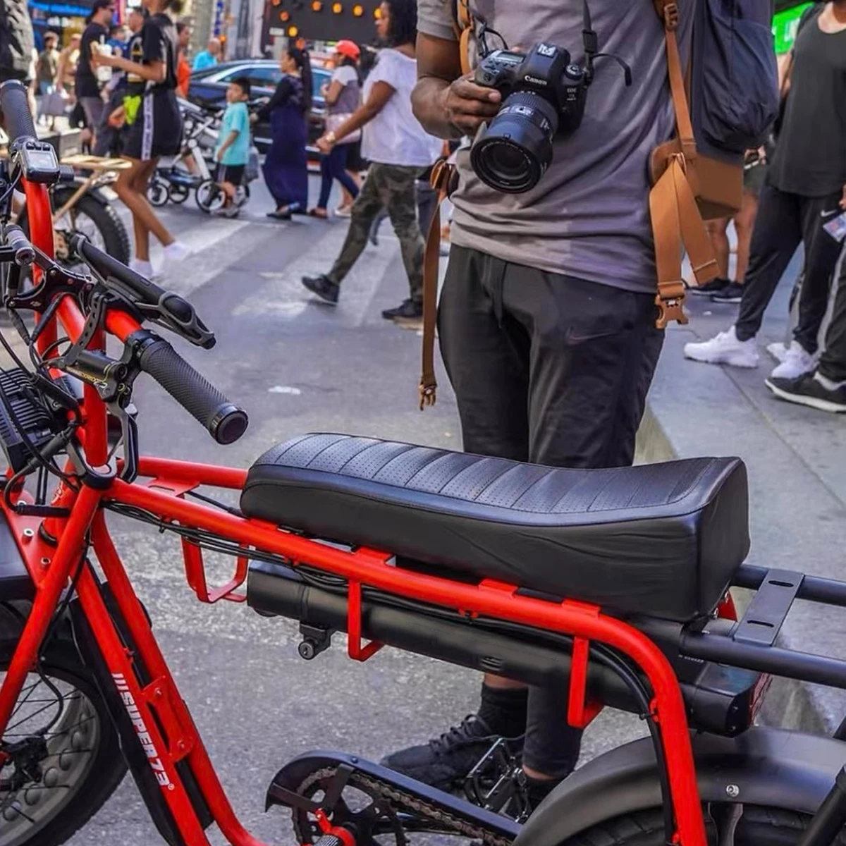 

Kalosse Beach Electric Bike Soft Saddle Electrical Snow Bicycle Seat super73 S1 S2 Fat bicycle Hump cushion