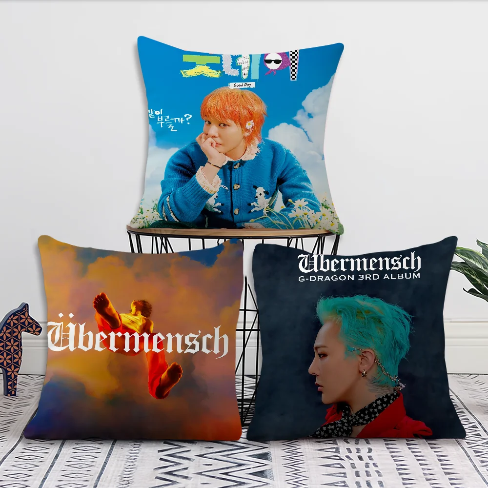 Hot Singer-G-Dragon-Drama cushion cover Sofa Living Room Bedroom Headboard Backrest Cushion Square Cushion Nap Time Pillow Case