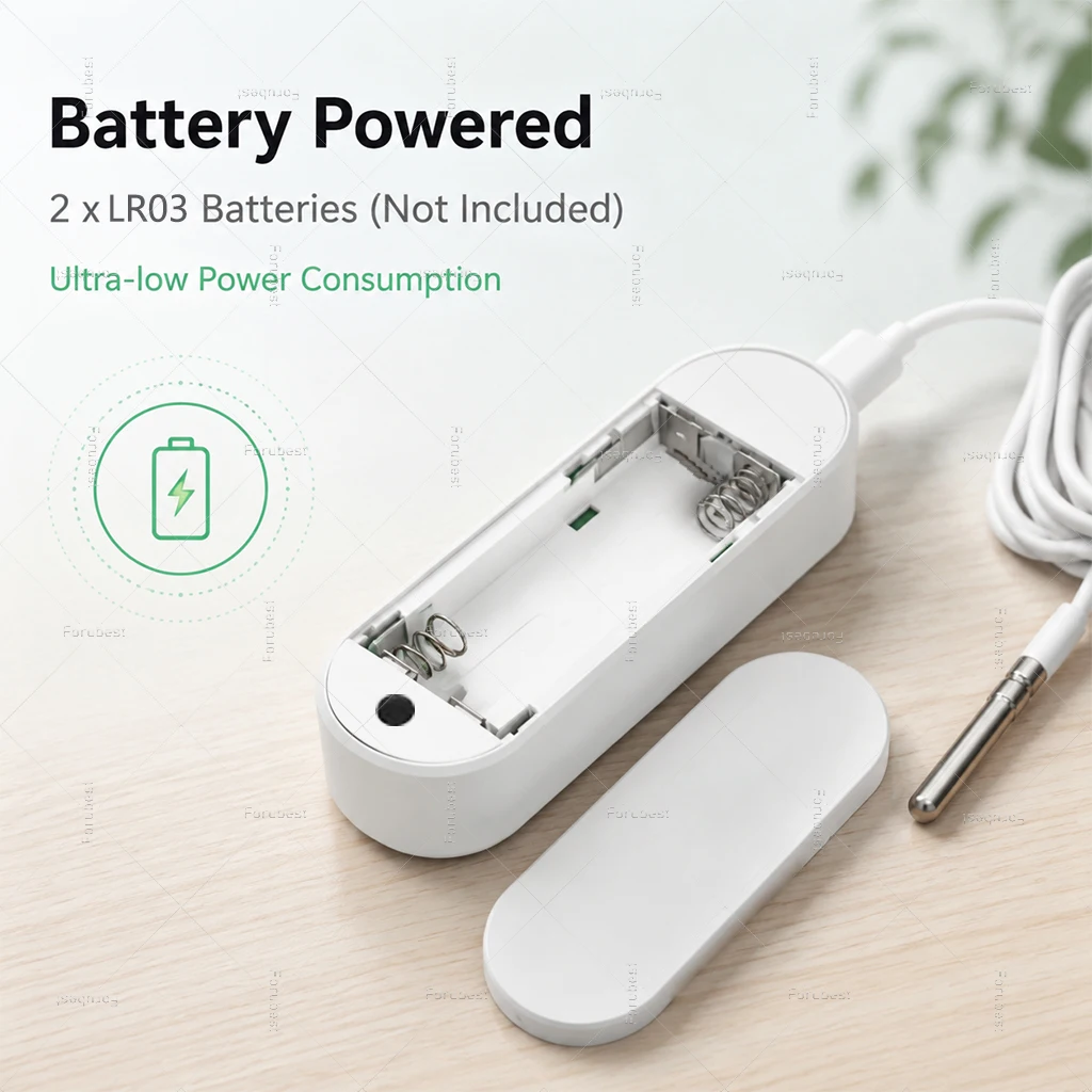 Zigbee Smart Thermometer Hygrometer mit NTC-Sonde für Pool, Kühlschrank, Gefrierschrank, Flüssigkeitstemperatursensor für Zigbee2MQTT TUYA – Detail 8
