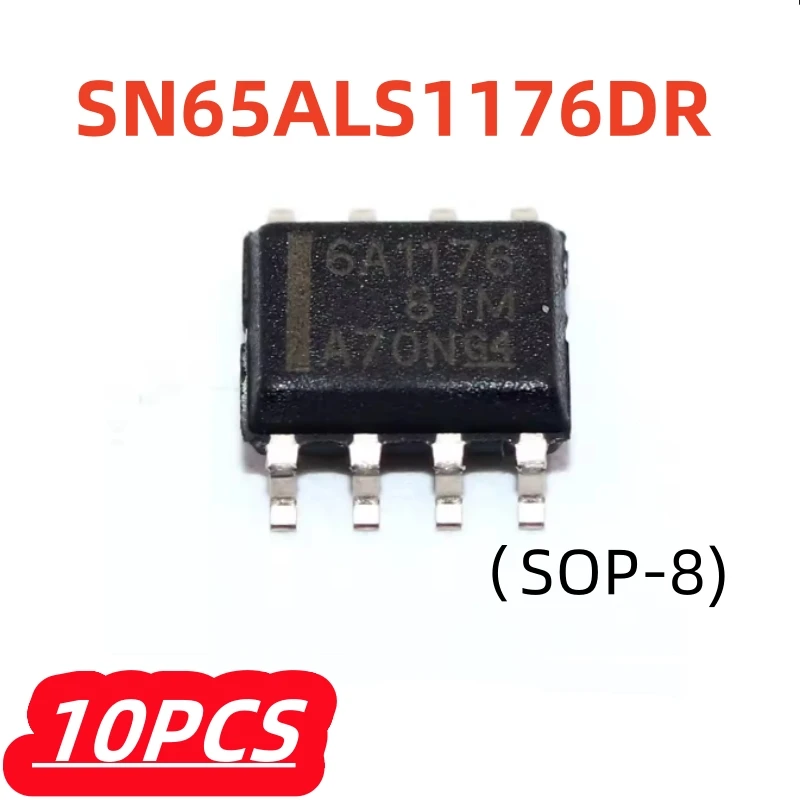 10Pcs/lot 6A1176 SN65ALS1176DR SN65ALS1176 sop-8 100% New Chipset