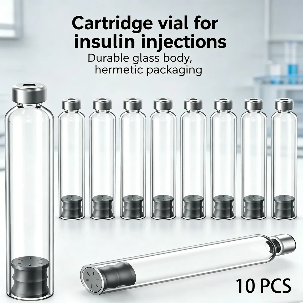 10-50pcs 3ml Sterile Cassette Insulin Bottle for Lilly Insulin Injection Pen Individual Packaging Package Tattoo Wholesale