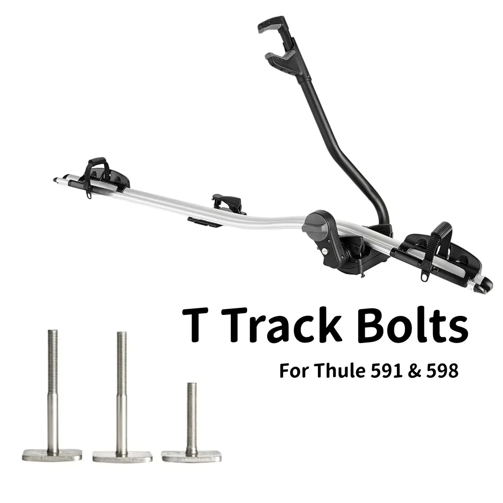 3PCS T Track Bolts Bike Carrier Kit Cycle Rack Stainless Steel For Thule 591 598 Pro Ride Campervan Roof Bike Rack Accessories