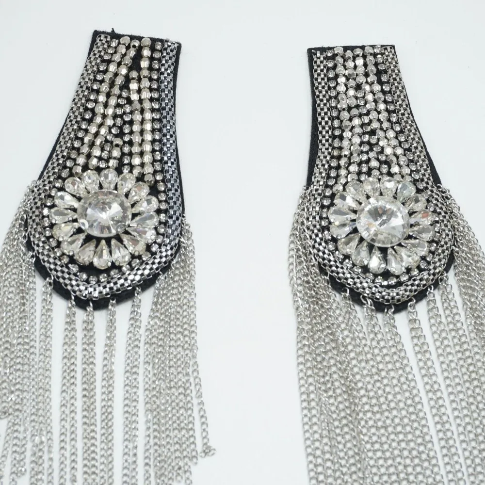 Retro Epaulet Tassel Chain Shoulder Board Punk Brooch Fringe Shoulder Mark Breastpin Cool Epaulette Clothing Accessories
