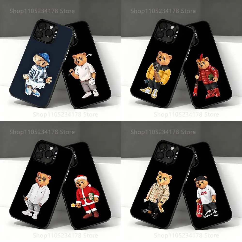 

Fashion Baron F-Filou B-Bear Black Phone Case Compatible with iPhone 17 16 15 14 13 12 11, Pro, Max, Plus, E, Air, Mini