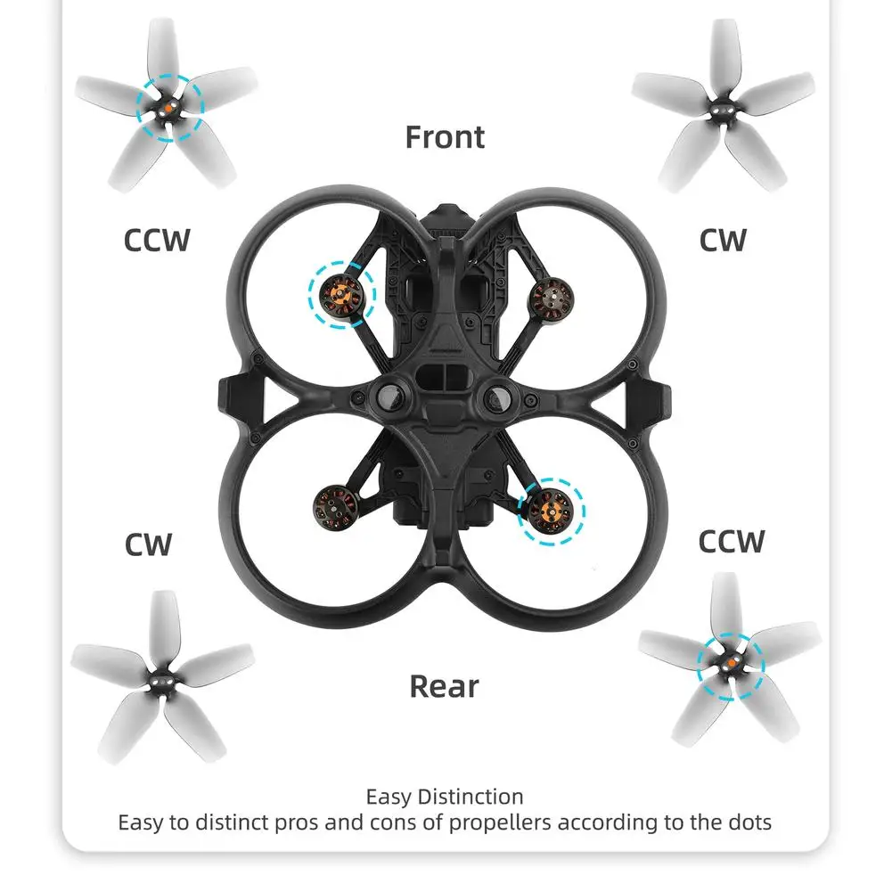 プロペラ2925Sネジ付きのカラフルな交換用ブレード小型軽量ドローンのウィングは、dji avataアクセサリーと互換性があります