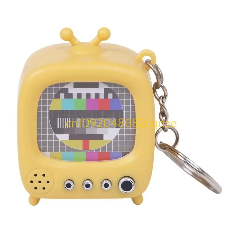 Illuminated Retro Keychain Sound Effects Compact Plastic Novelty Gift