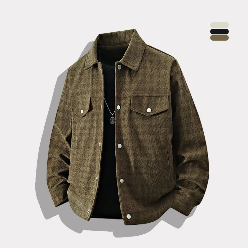 

Мужская куртка больших размеров с двусторонним воротником, винтажная клетчатая куртка в городском зимнем стиле, повседневная молодежная куртка