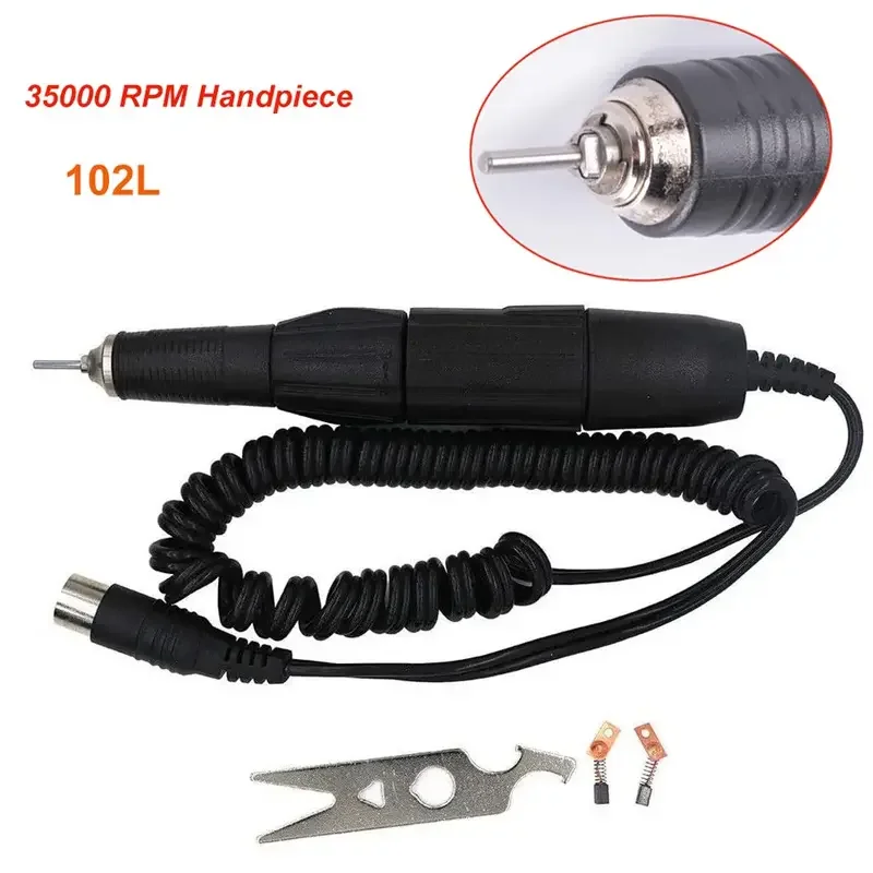 Dental Equipment Micromotor Polisher Surgcal Micromotor Handpiece Handle 35000 RPM 102 Nail Dental Dril High Speed Handpiece