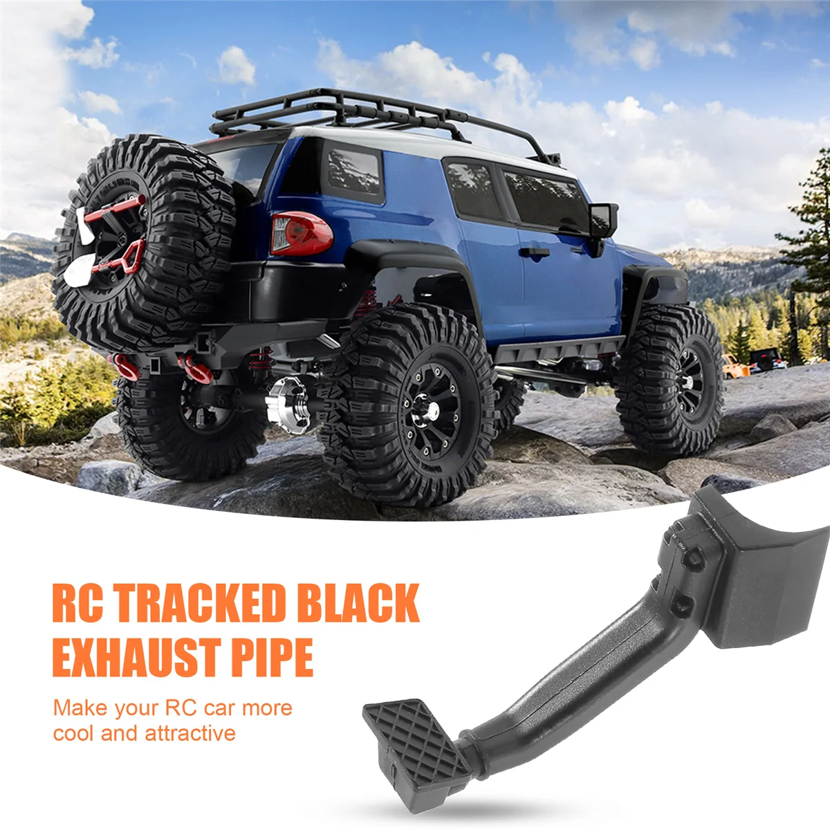 1/10 RC Crawler Snorkel negro para Axial SCX10 SCX10 III AXI03007 MST Jeep Wrangler Body Shell