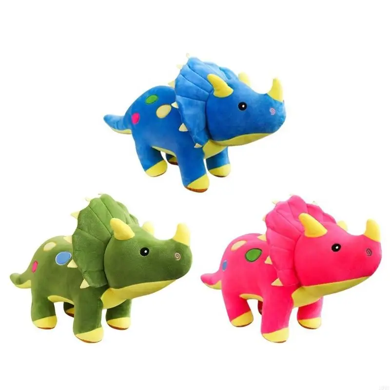 J0MF Sweet Plush Stuffed Animals Infant Appease Dinosaur Multi-color