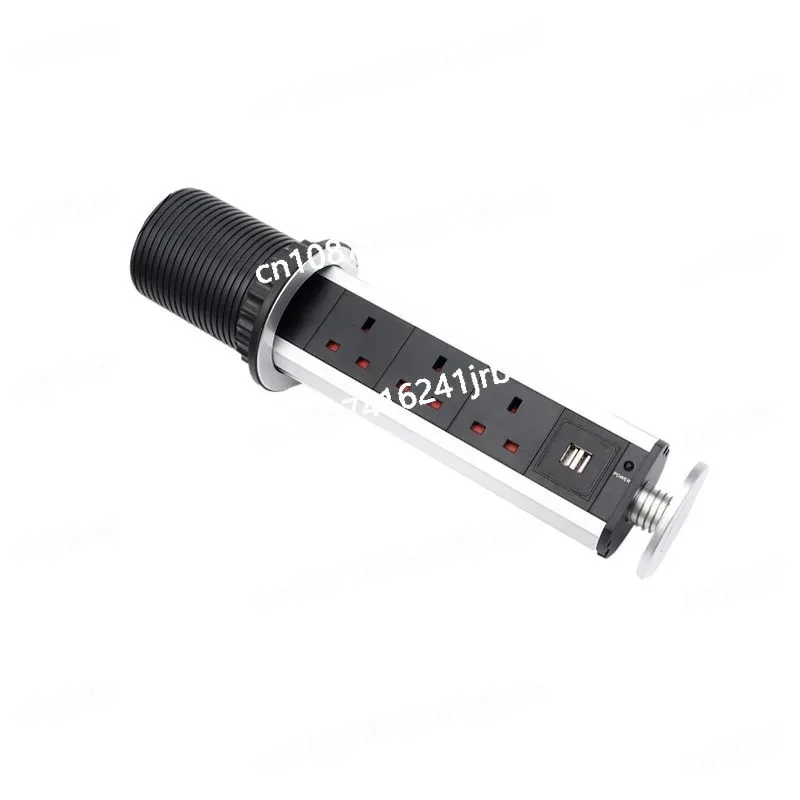 USB PULL Pop Up Retractable Socket Hidden Desktop Socket Table Outlet With LED Kitchen Island Meeting Room Office