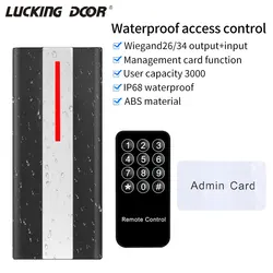 Contrôle d'accès de porte autonome, RFID Dallas, lecteur de carte, IP68, étanche, extérieur, 3000 utilisateurs, entrée Wiegand, programmeur de carte principale