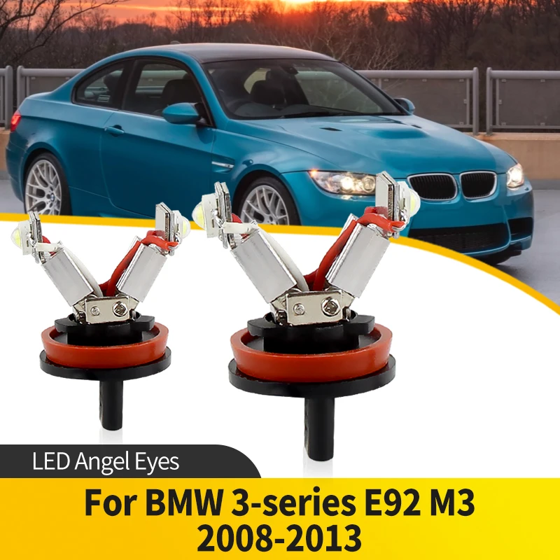 

2PCS Error Free Angel Eye Halo Ring Marker Side Light LED Bulb Car Headlight Fog Lamp For BMW 3-series E92 M3 2008 2009-2013