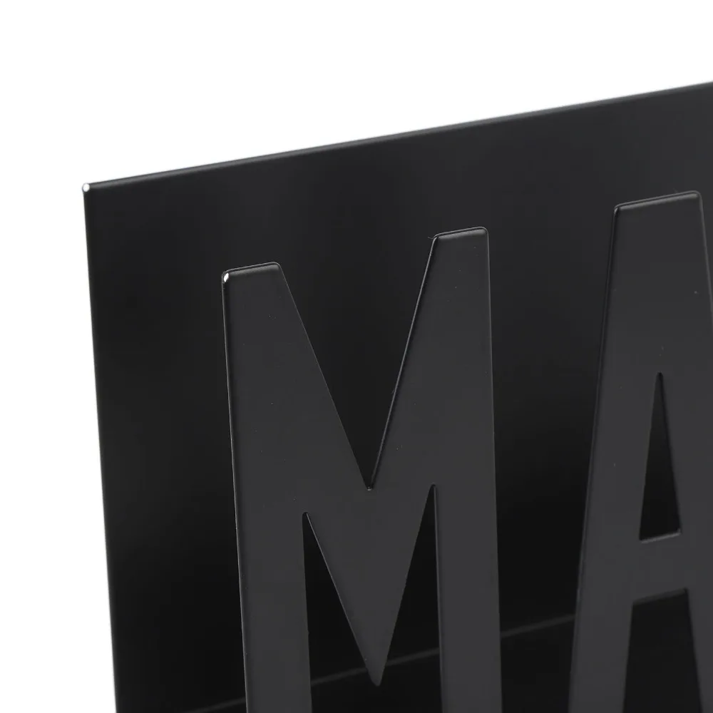 Metal Construction Mail Organizer Cutout Design Hollow Design Letter Organizer Modern Style Two-Sided Design Mail Holder