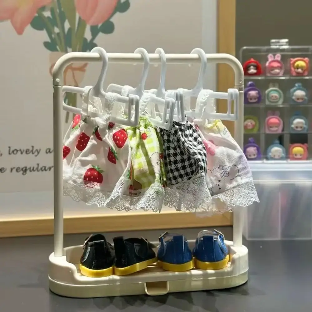 20cm Mini Clothes Hanger Mini Decorative Doll Clothes Storage Rack Multi-functional Clothes Support Rack for /BJD Doll - view 4