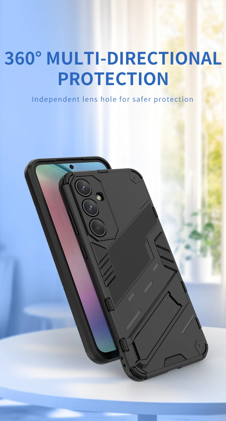 Einfarbige matte Rüstung Halterung vier Ecken stoß feste Handy hülle für Samsung S24 Ultra S21 S22 S23 Ultra Plus A55 A54 A53 A52 – Detail 9