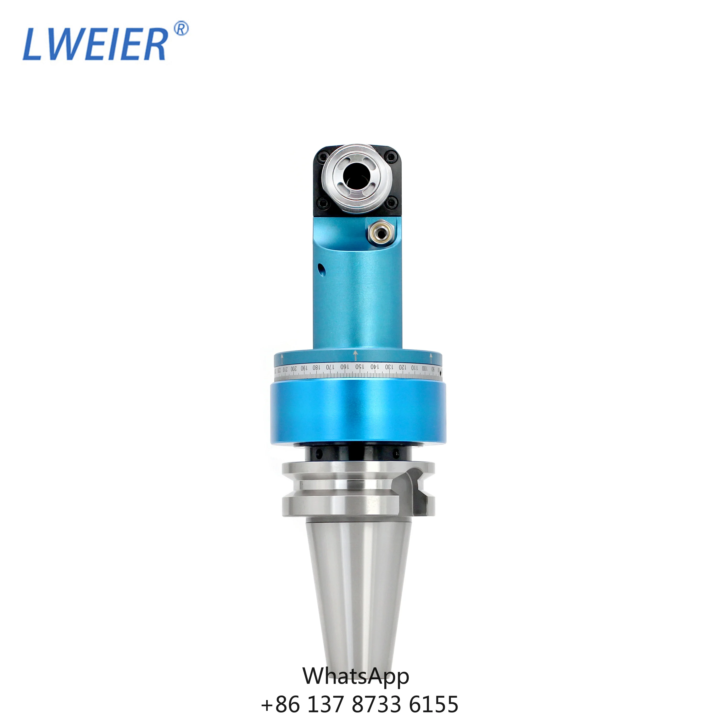 LWEIER BT50 Internal & External Cooling Side Milling Head High-speed High Rigidity Machining Angle Head 1 Year Warranty