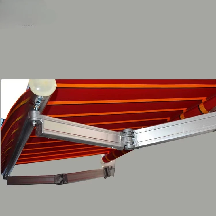 Aluminum electric sunroof awning retractable 5m windproof computer folding manual remote control terrace camping awning use
