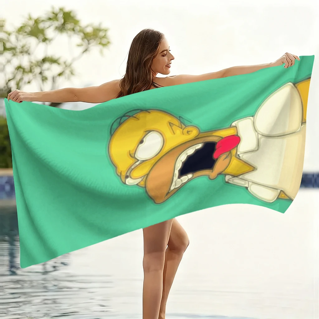 1pc Design of the Funny Expression of Simpson Beach Towel Large Super Absorbent Suitable for Beach Pool Summer Gift for Friends view 5