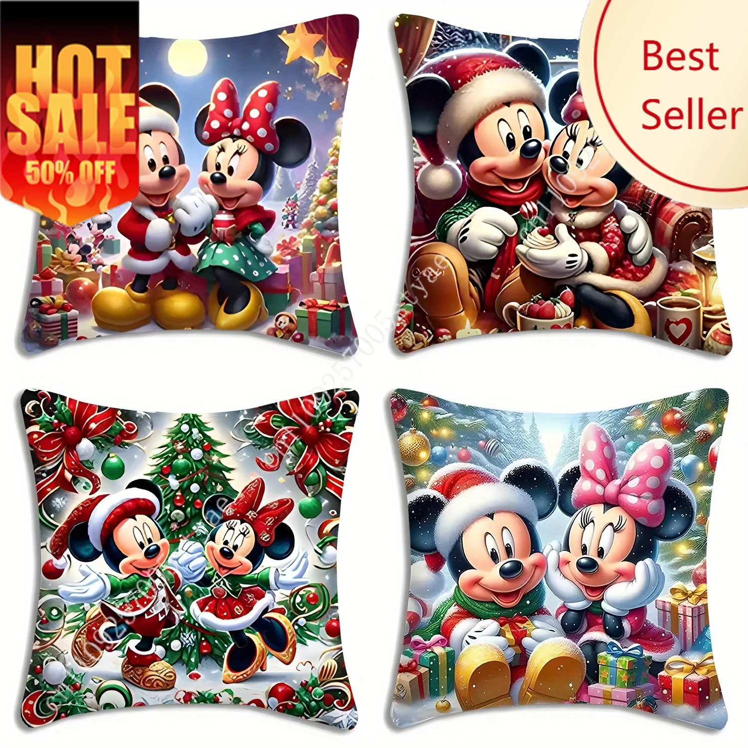 

Mickey Mouse Minnie Pillowcase Disney Cartoon Pillow Case Soft Sofa Bed Child Holiday Party Boy Girl Gift Custom Pillow Cover