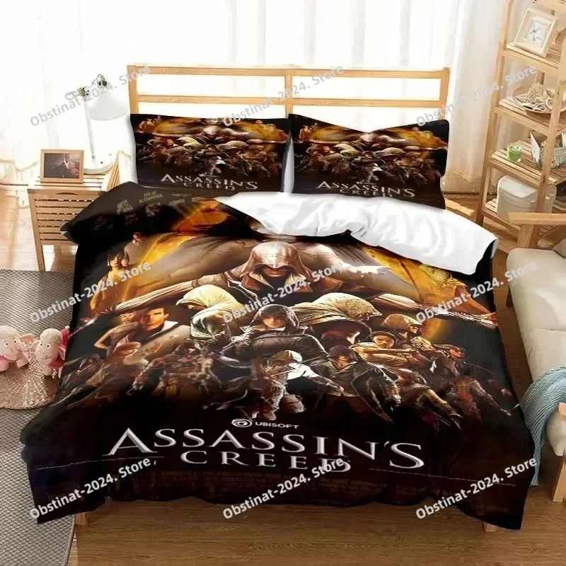 

Game A-Assassin S Creed Art Bedding Set Gamer Duvet Cover Set Adult boys Bedroom Single Double King Size Comforter Boys Gift